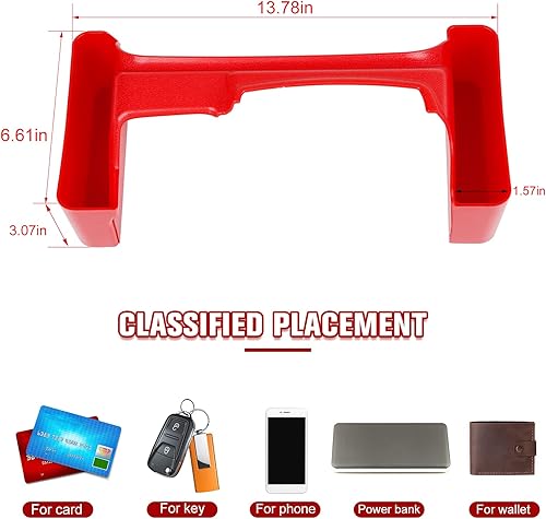 Miniatura 4 de JeCar Bandeja lateral para palanca de cambios de consola central, caja organizadora para Jeep Wrangler JL Gladiator JT 2DR4DR 2018-2023 con