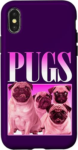 Miniatura 5 de iPhone 16 Pugs Bootleg Rap | Lindo Pug Dog Pet Owners Retro 90's Poster Case