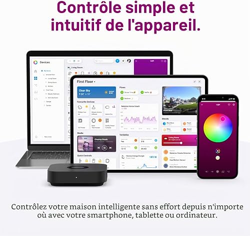 Homey Pro mini | Hub domotique pour la maison connectée – Compatible avec Zigbee, Ethernet, Matter et Thread. Compatible avec Apple Siri, Amazon Alexa et Google Home. - 3