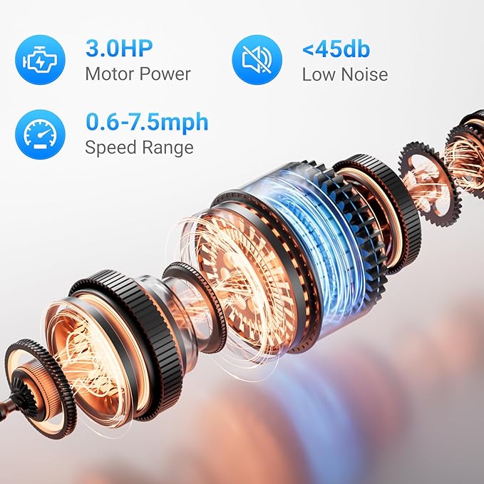 Caminadora Plegable 3.0HP Inclinación Manual 15% Color Carbon Black miniatura 3