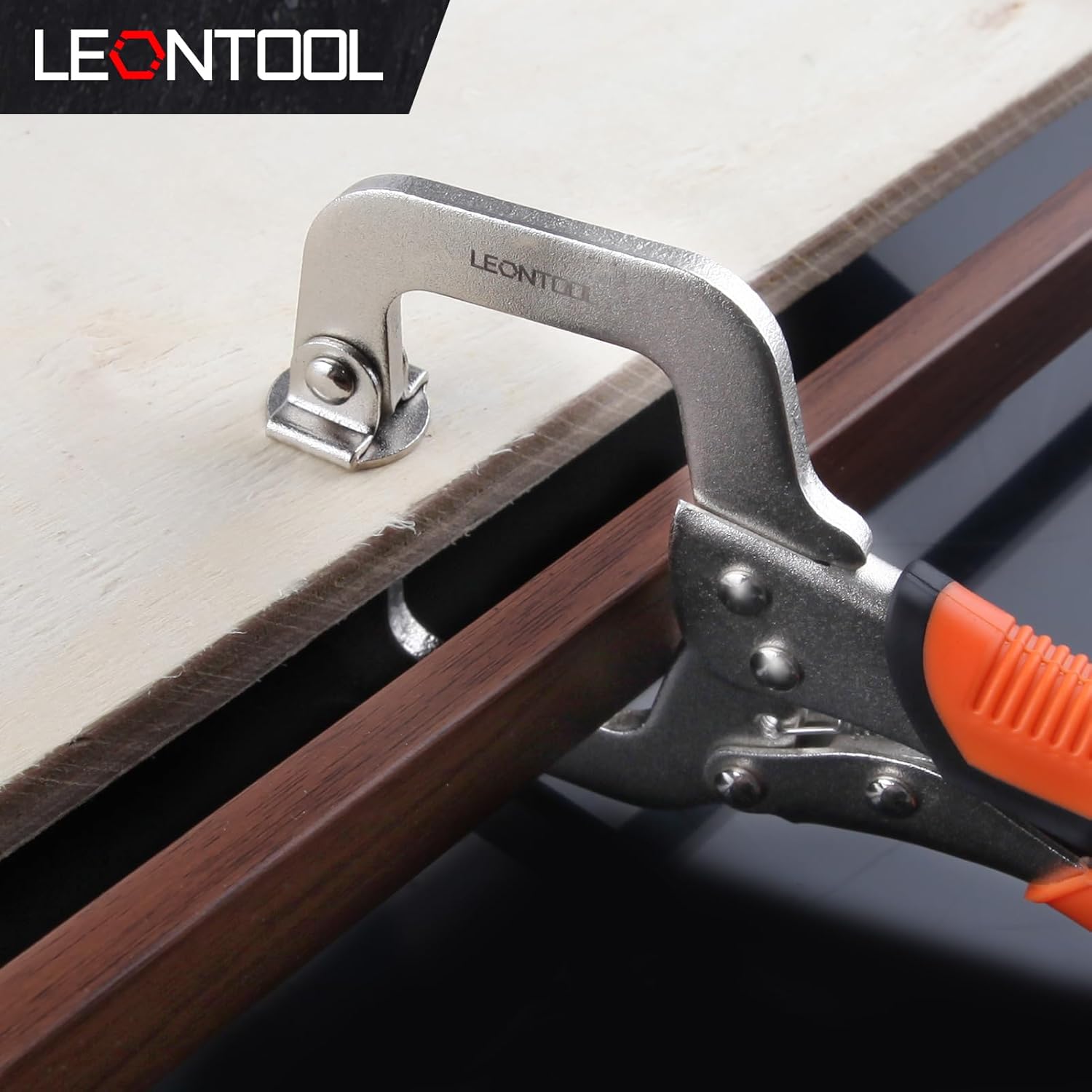 6-Piece Locking Pliers Set, Vice Grips Pliers Set, 5", 7" and 10" Curved Jaw Locking Pliers, 6-1/2", 9-1/2" Long Nose Locking Pliers 6" Locking C-Clamp for Welding Metal Bending Woodworking