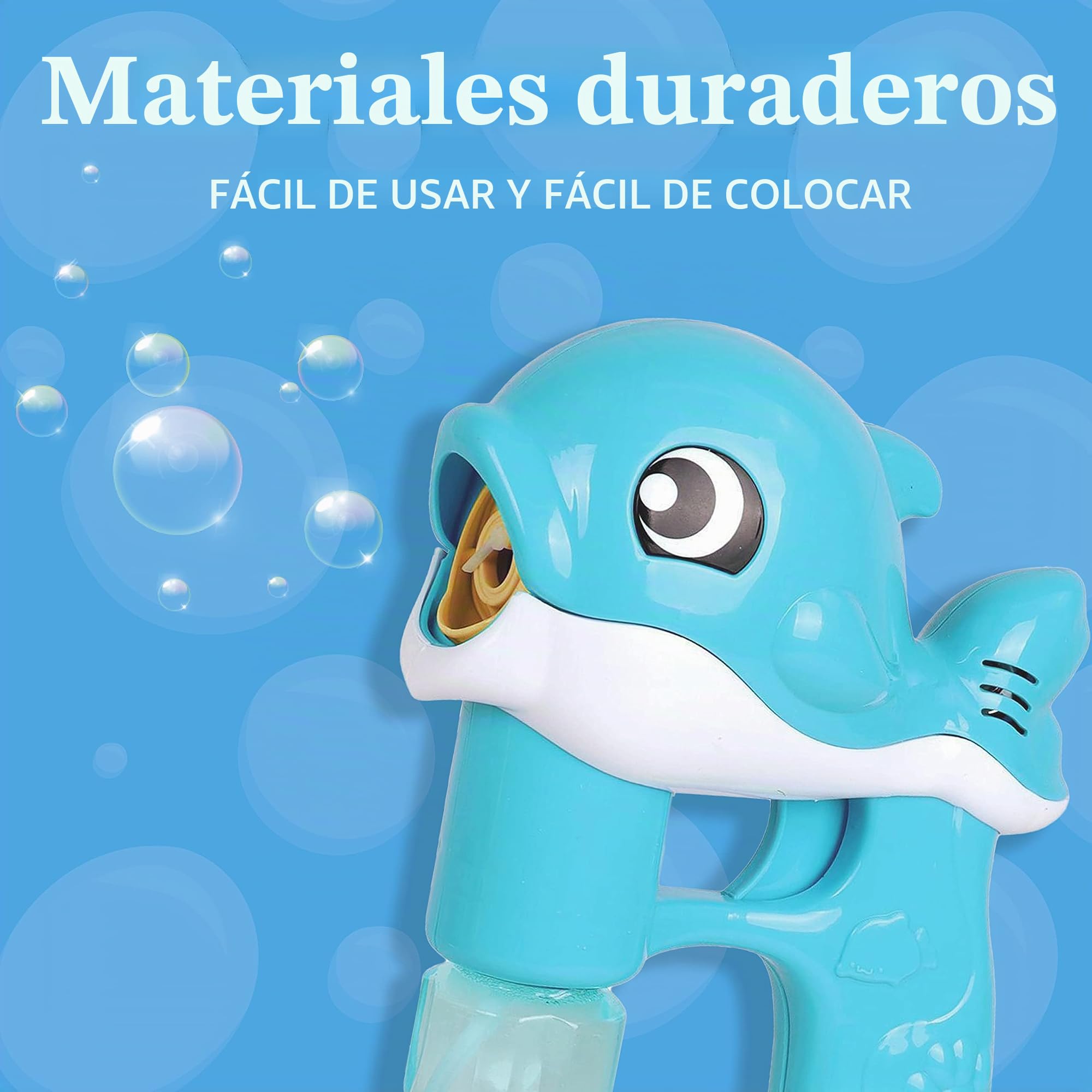 Sloosh 2 Pistolas de Burbujas para Ballenas LED automático con 4 soluciones de Repuesto de Burbujas, Pistola de Burbujas para niños, diversión de Verano para Exteriores, Regalos de Pascua