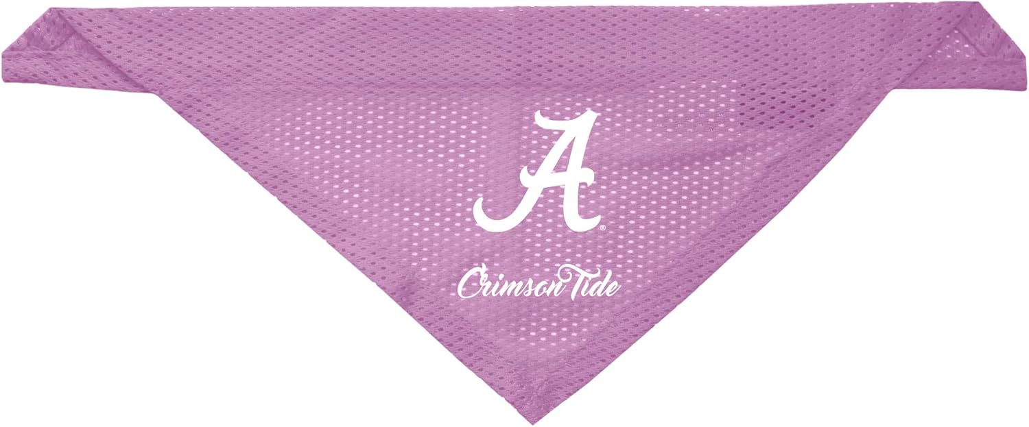 Littlearth Alabama Crimson Tide Dog Cat Mesh Jersey Bandana Pink S/M