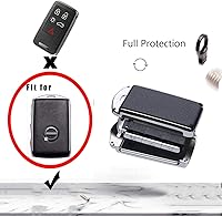 Vista 2 de ontto Funda de piel para llave de metal sin llave, para Volvo XC90 XC70 S60 S80 T5 T6
