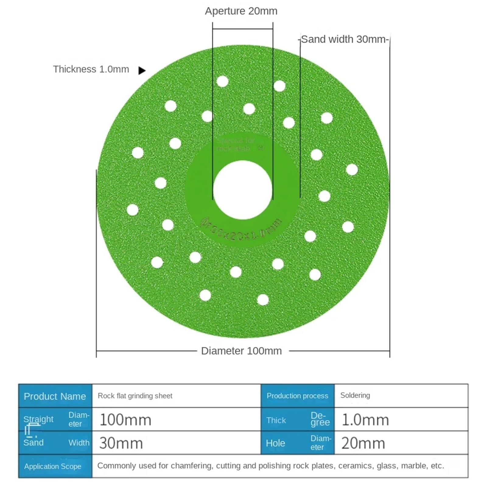 Tarcza do cięcia porcelany, Tarcza do cięcia płytek 4 cale 100 mm szkła porcelanowego ceramiczna marmurowa szlifierka kątowa 3/5 szt(100mm 5pcs)