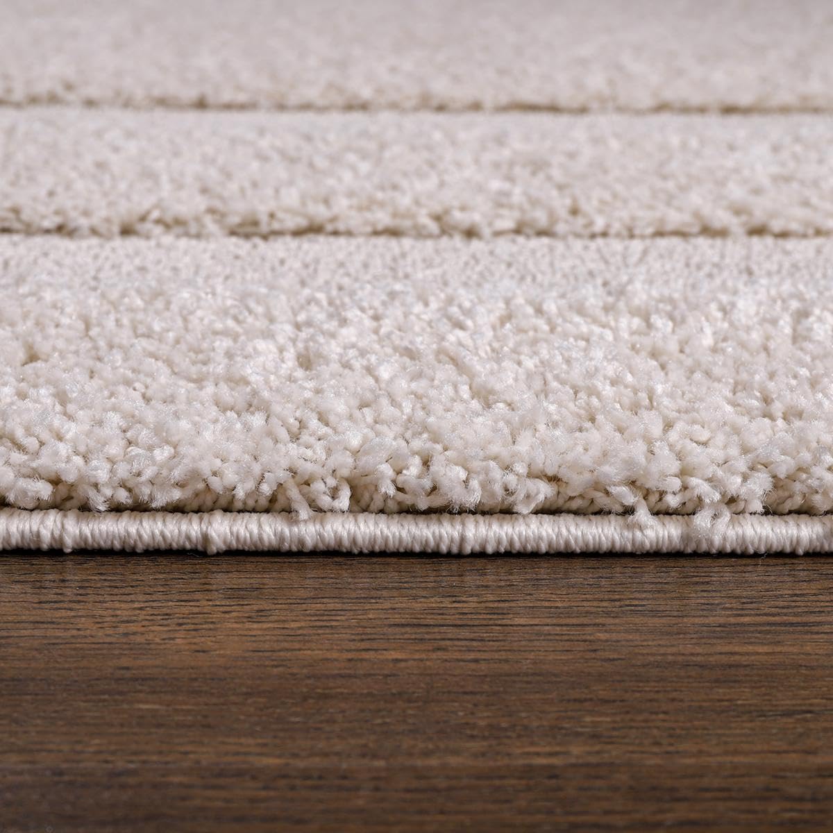 1A2T - Tapis Salon 160x220cm KOULA, Tapis Beige Motif Faux uni, Tapis de Forme Rectangulaire