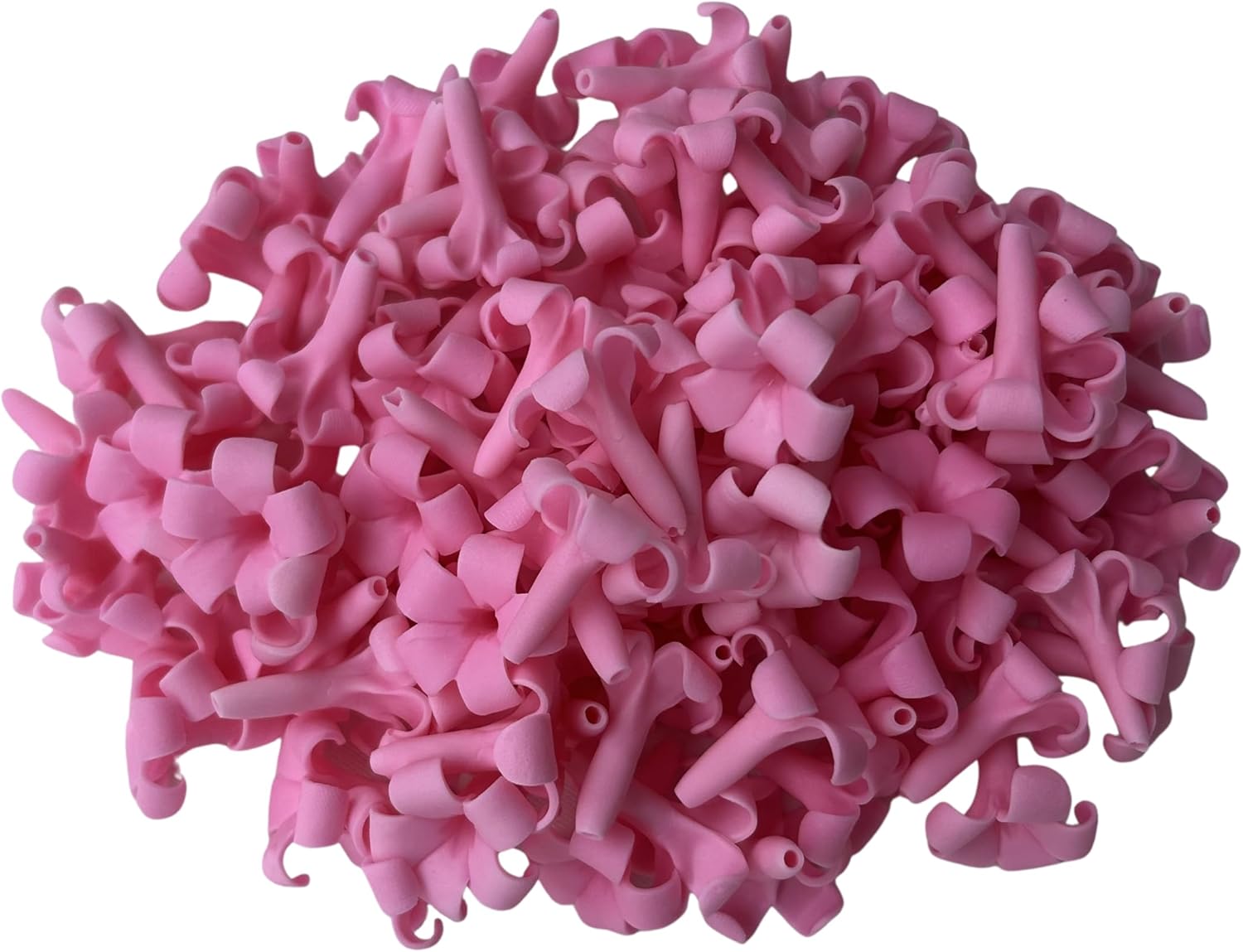 100 PCS Small Puakenikeni (02) Clay Beads for Jewelry Making DIY Craft Supplies (Black)