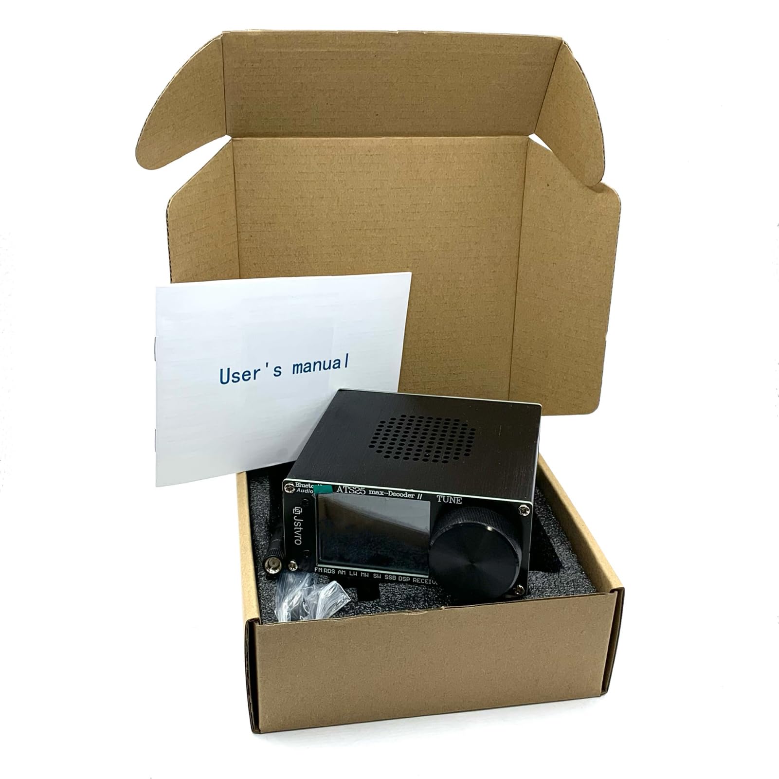 Irfora ATS-25MAX Decoder V2 2,4-Zoll-Touchscreen Tragbarer Vollband-Radioempfänger mit HAM-Frequenzmodulationsradios Suche nach CW-Decodierung WiFi LNA BT-Funktionen