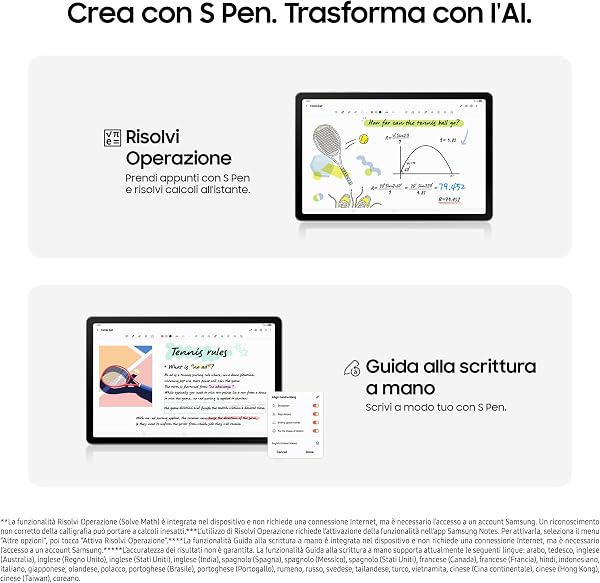 Samsung Galaxy Tab S10 Lite, 3 anni di garanzia, Tablet Android, WiFi, 6GB RAM, 256GB, 10.9" Dispaly LCD, S Pen, Android 15, Gray [Versione italiana] - 4