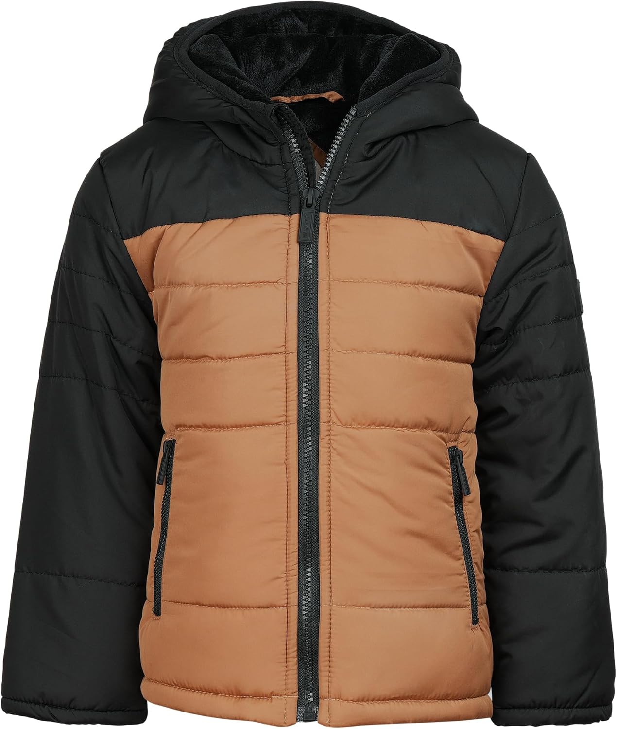 Hunter Boys Puffer Jacket – Hooded Winter Coat, Resistant, Plush Lined Zip Front Outerwear for Toddlers to Big Boys (12M–12Y)