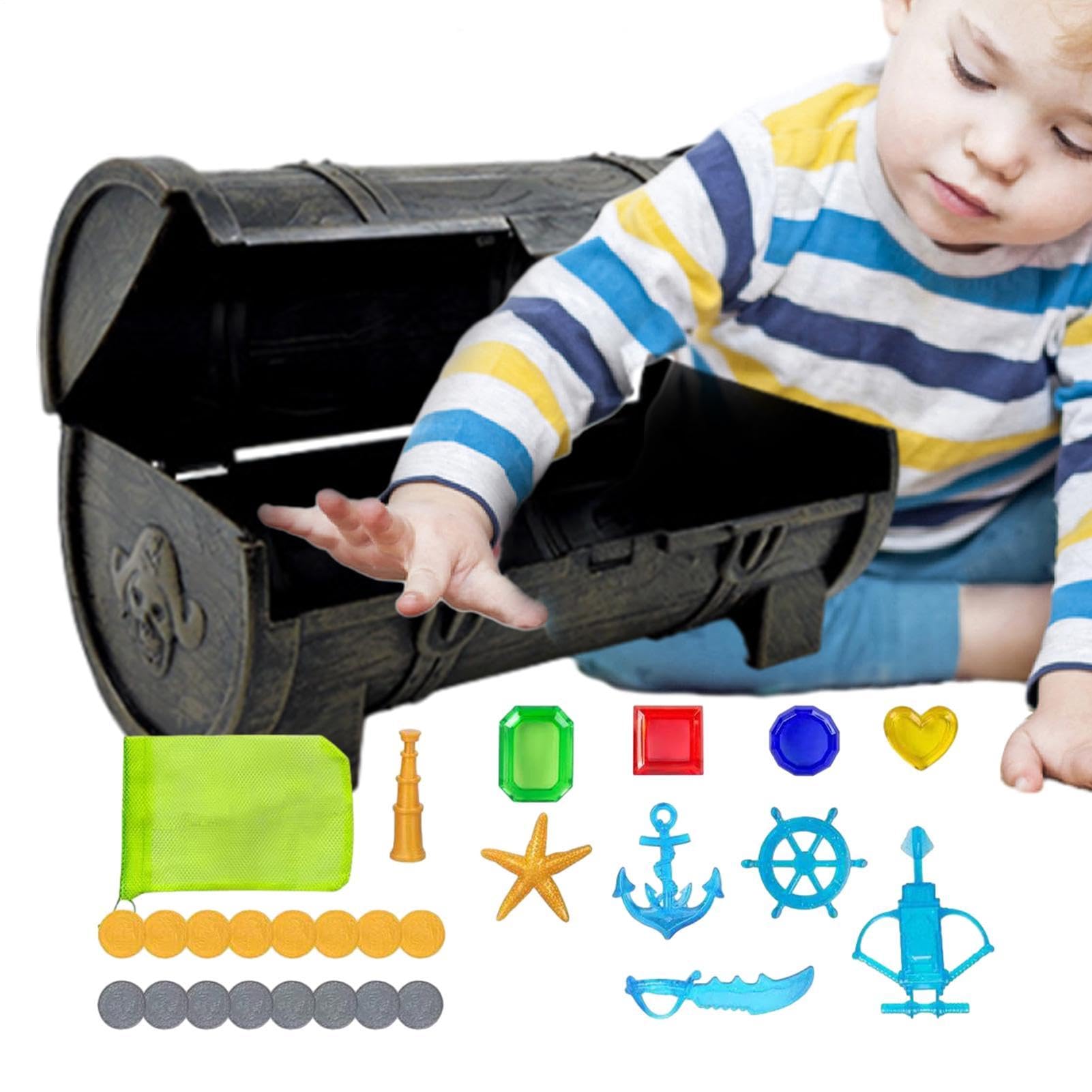 Boîte de rangement coffre au trésor pirate idéal pour un anniversaire à thème enfant
