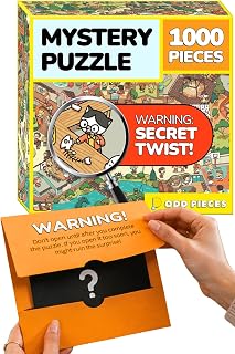 Odd Pieces Snack Attack 2 – Mystery Jigsaw Puzzle 1000 Pieces for Adults – Story Puzzle with Magic Puzzle Art