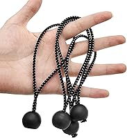 Vista 6 de Paquete de 50 cuerdas elásticas de 6 pulgadas, bolas elásticas, cuerdas elásticas con bolas, lazos elásticos para camping, tiendas de campaña, lona