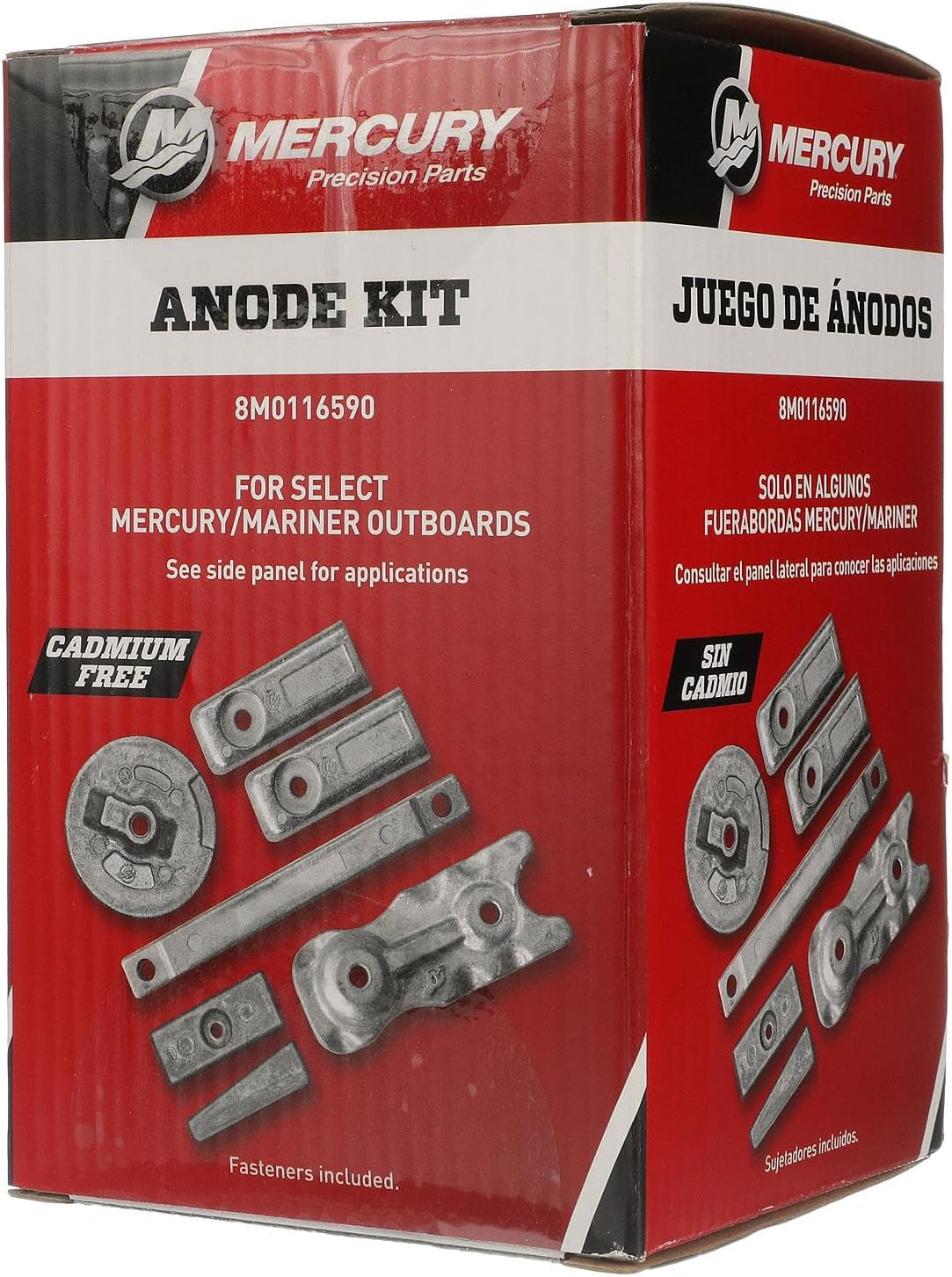 Mercury 8M0116590 Aluminum Anode Kit for Mercury L6 350-400hp Verado Outboards