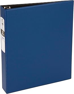 Standard 3 Ring Binder, 1.5" Round Rings, 275-Sheet Capacity, 2.1 Inch Wide Spine, 1 Blue Binder, Ideal for Lightweight Organization and Occasional Referencing (03400)