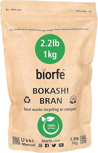 Miniatura 8 de Bran Bokashi Premium - Paquete de 6 (2.2 libras cada uno) para todas las estaciones, compostaje de cocina rápido y fácil con eliminador de olores,