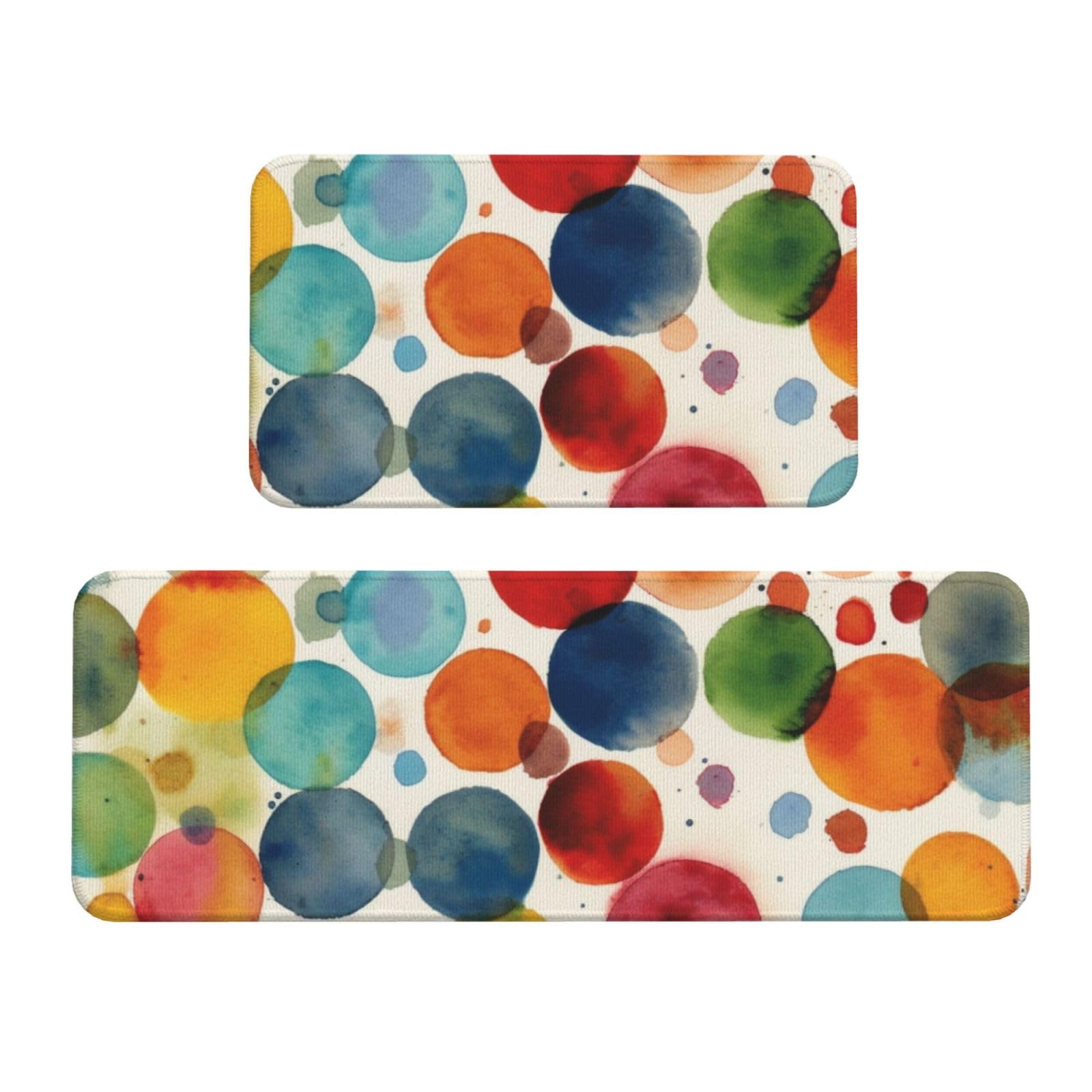 Tapetes de cocina acolchados y decorativos de diseño multicolor lavable en lavadora