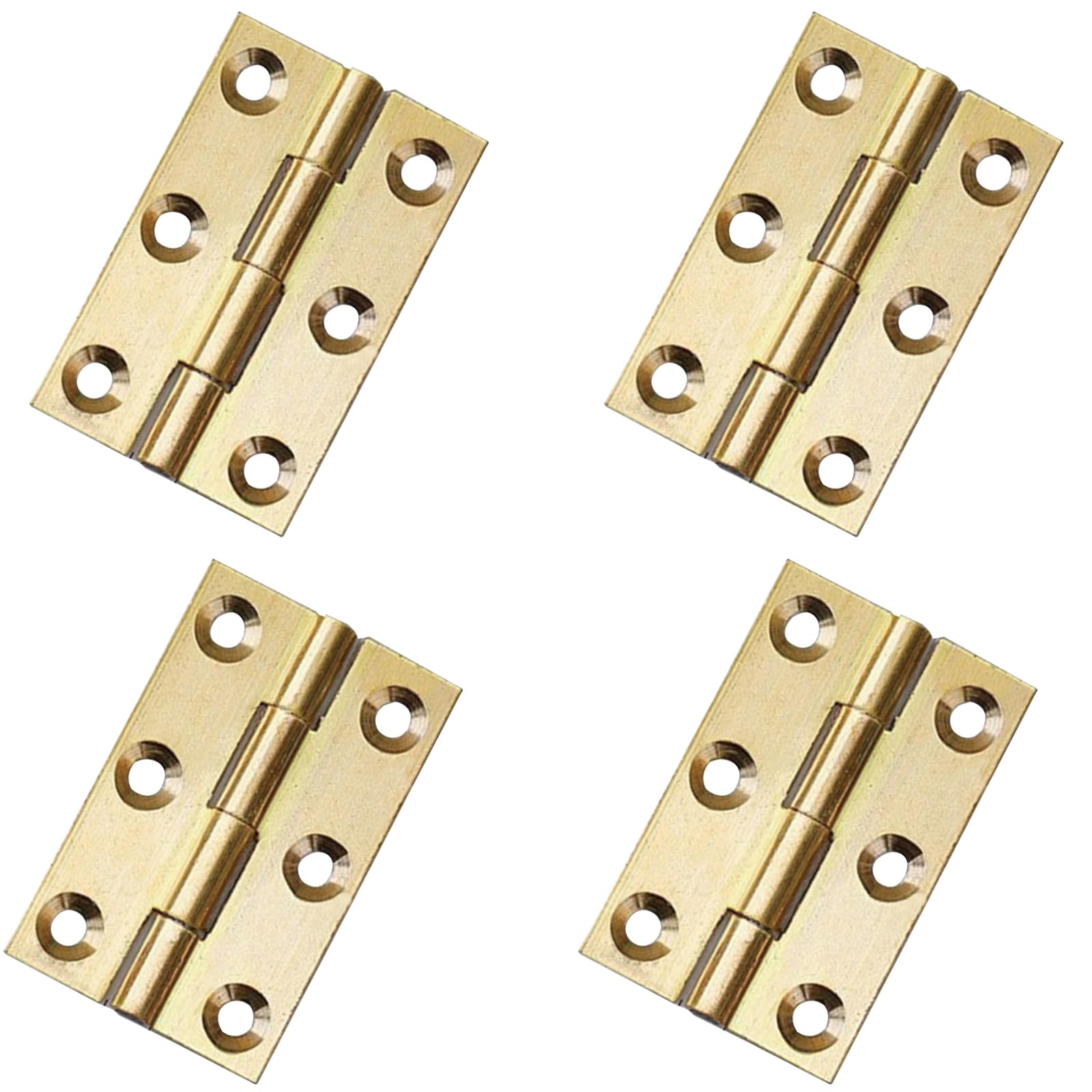 Globellapro Brass Door Hinges, 4 Pcs, 2.5 Inch Heavy Duty, Folding, for Doors Windows, Drawers, 2.5inch