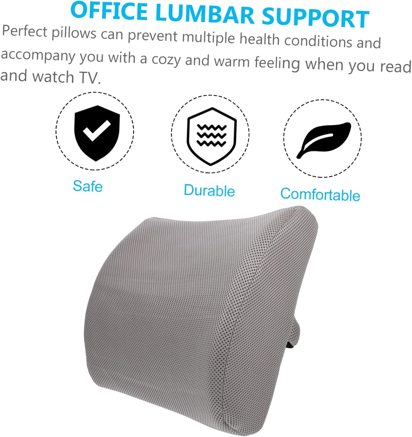 Ciieeo Lumbar Pillow for Memory Foam Pillow Lower Back Support Car Seat Cushion Office Chair