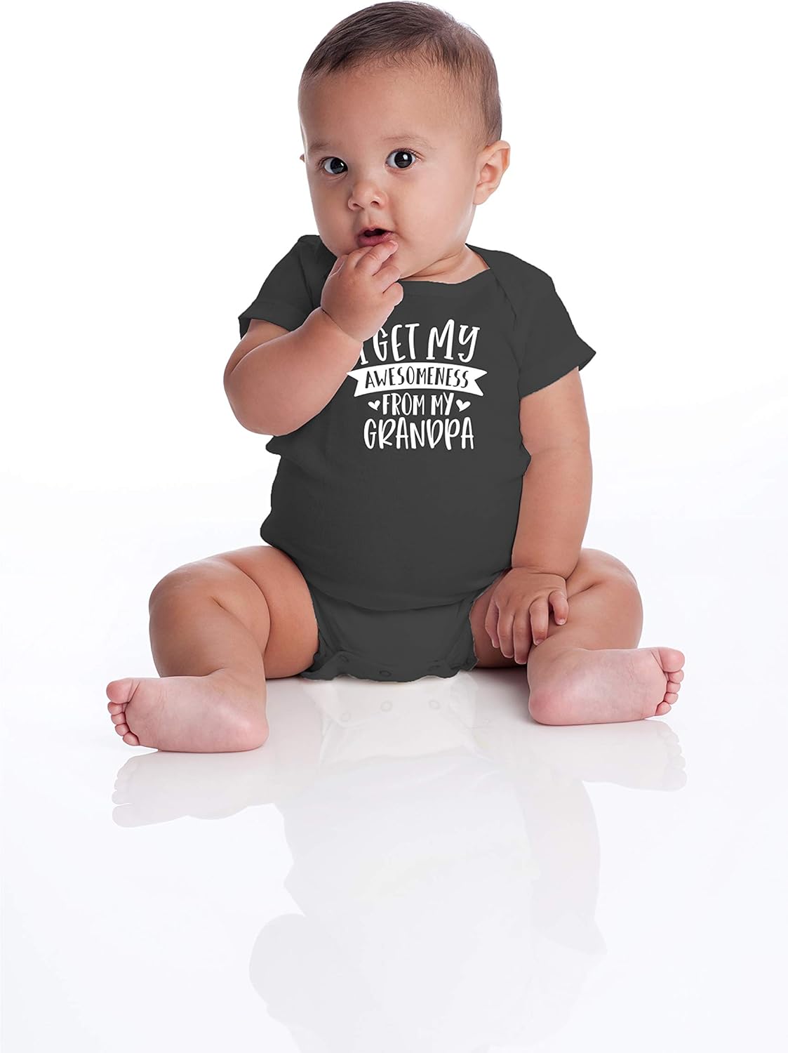 I Get My Awesomeness From My Grandpa - Funny Baby Essentials Bodysuit - Newborn Baby Boy Clothes - Image 5