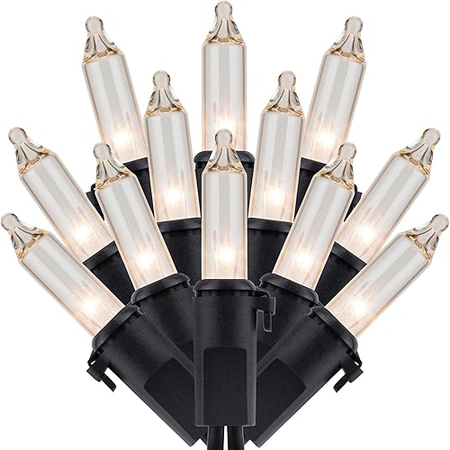 Miniatura 7 de 200 unidades de luces de Navidad azules, paquete de 2 hebras de 100 unidades, 33 pies de cable verde, luces de cadena festivas UL listadas (azul)