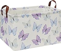 Vista 24 de Cesta de almacenamiento rectangular verde, cesta de ropa con asas, caja de almacenamiento plegable, cesta de regalo, decoración de habitación