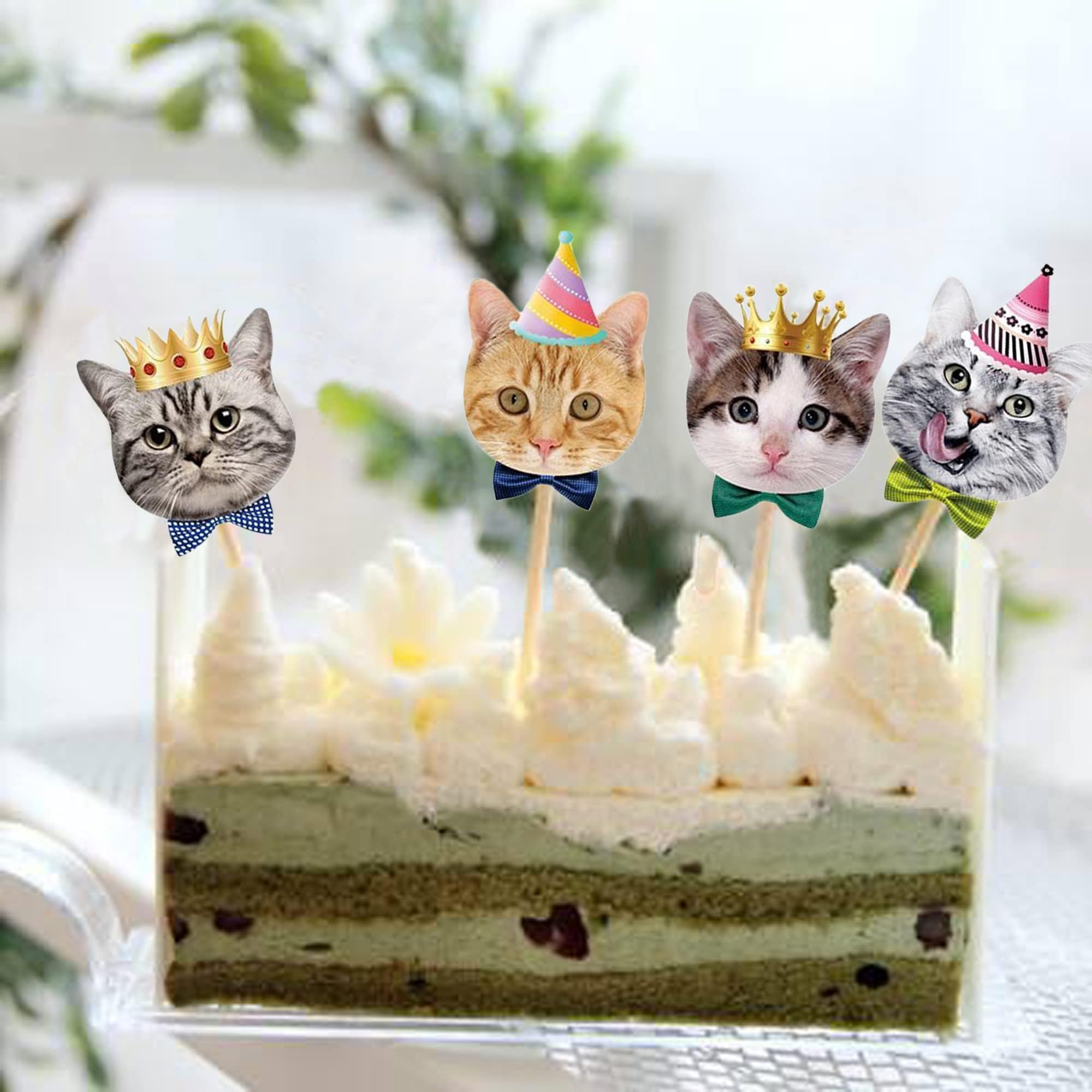 18 Pièces Décorations Gâteau Chat - Toppers Anniversaire Baby Shower Mini Figurines Chats