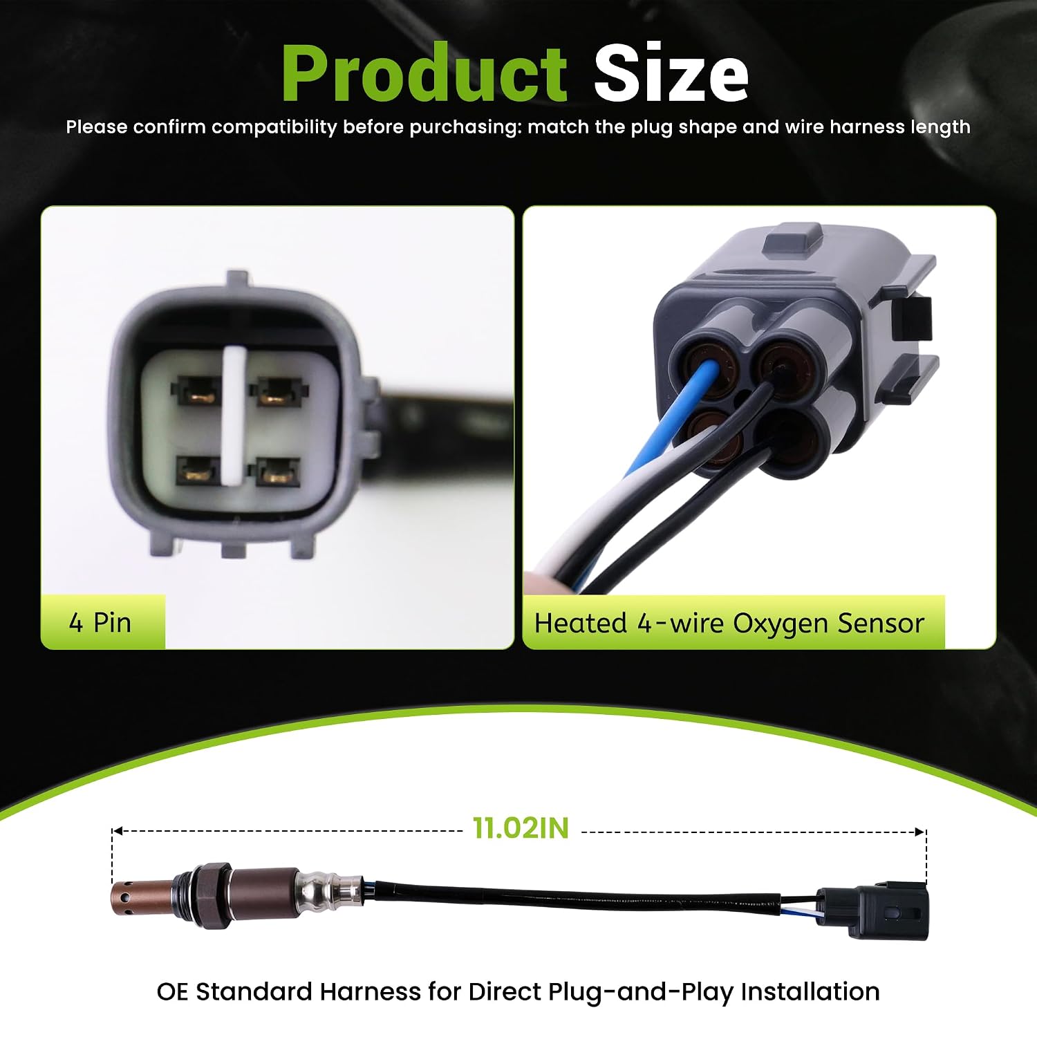 Oxygen O2 Sensor 234-9051 Upstream Air Fuel Ratio Sensor for Toyota Tundra 2005 2006 4.7L V8, 4Runner 2005 2006 2007 2008 2009 4.0L V6 & 4.7L V8 for Lexus IS350 2006-2007 2.5L/3.5L V6