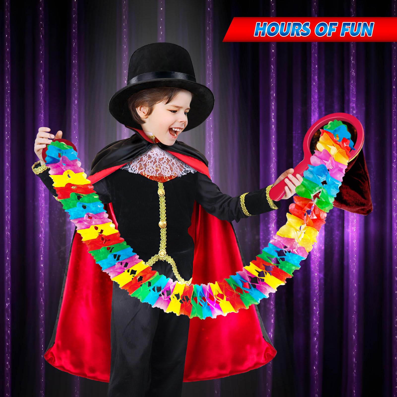 Heyzeibo Juego de Magia, Trucos de Magia con Instrucciones para Cada Truco para Niños de 6 7 8 9 10 11 12 Años, Disfraz de Mago para Jugar, Niños y Niñas