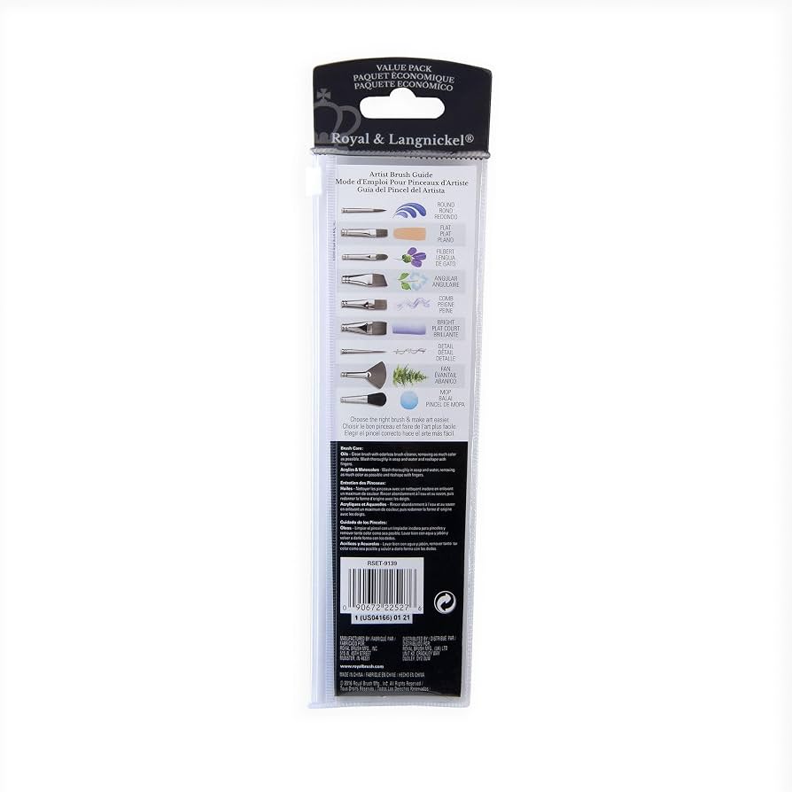 Royal & Langnickel Pinsel-Set – 6 Taklon-Pinsel Für Detailarbeiten, Perfekt Für Künstler