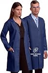 Lab Coat Unisex Lab Coat for Men and Women, 40 Inch White Medical Coat, Relaxed Fit, 3 Pockets, Professional Uniform
