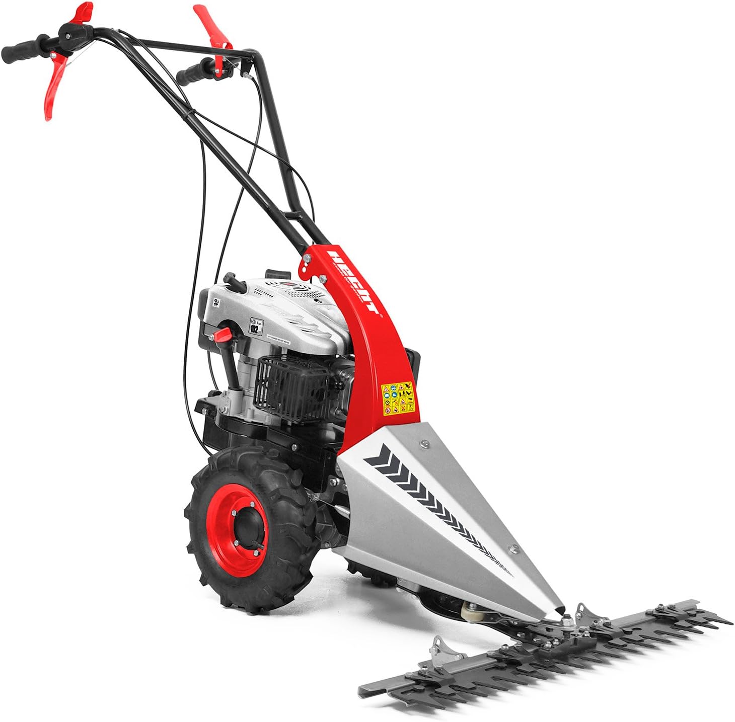 HECHT Bar Mower 587 Grass Mower (3.6 kW (5.0 HP), cutting width 87 cm, adjustable cutting height 15 mm - 90 mm, wheel drive)