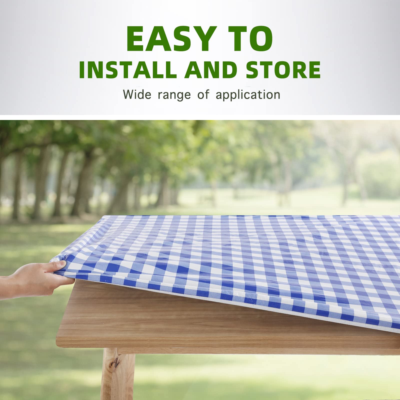 Nappe Ajustée Pour Table De Pique-nique Et Banc – Nappe Ajustée – 183 X 76 Cm – Pour Table De 1,8 M