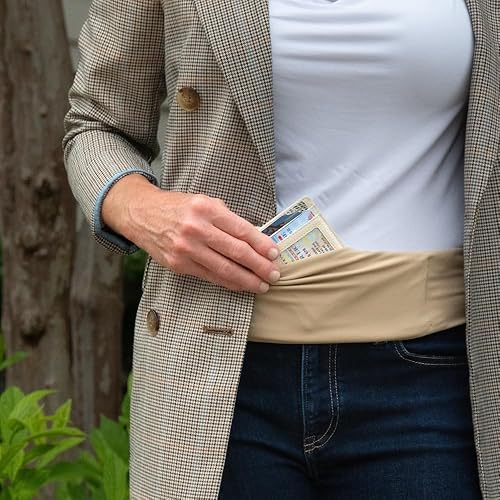 Miniatura 3 de BANDI Cinturón para correr para mujer Riñonera manos libres para llevar teléfono, pasaporte, llaves, identificación, dinero y artículos esenciales