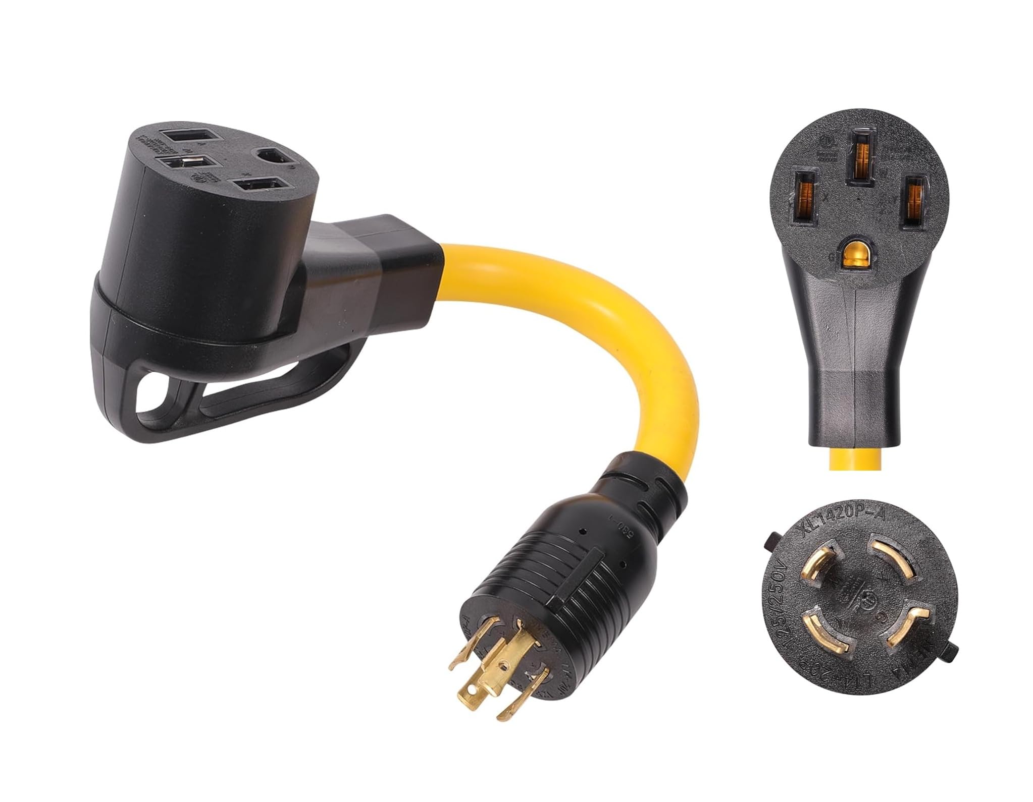 Amazon.com: NEMA L14-20P to 14-50R 120V/240V 20 Amp Twist Lock 4