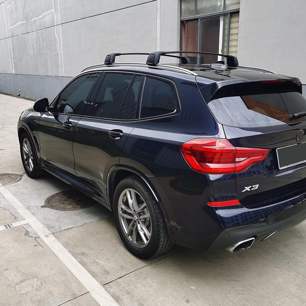 Snailfly Upgraded Crossbars Fit for BMW X3 G01 2018-2024 Lockable Roof Rack Cross Bars Cargo Carrier for Kayak Canoe Bike Snowboard Skiboard