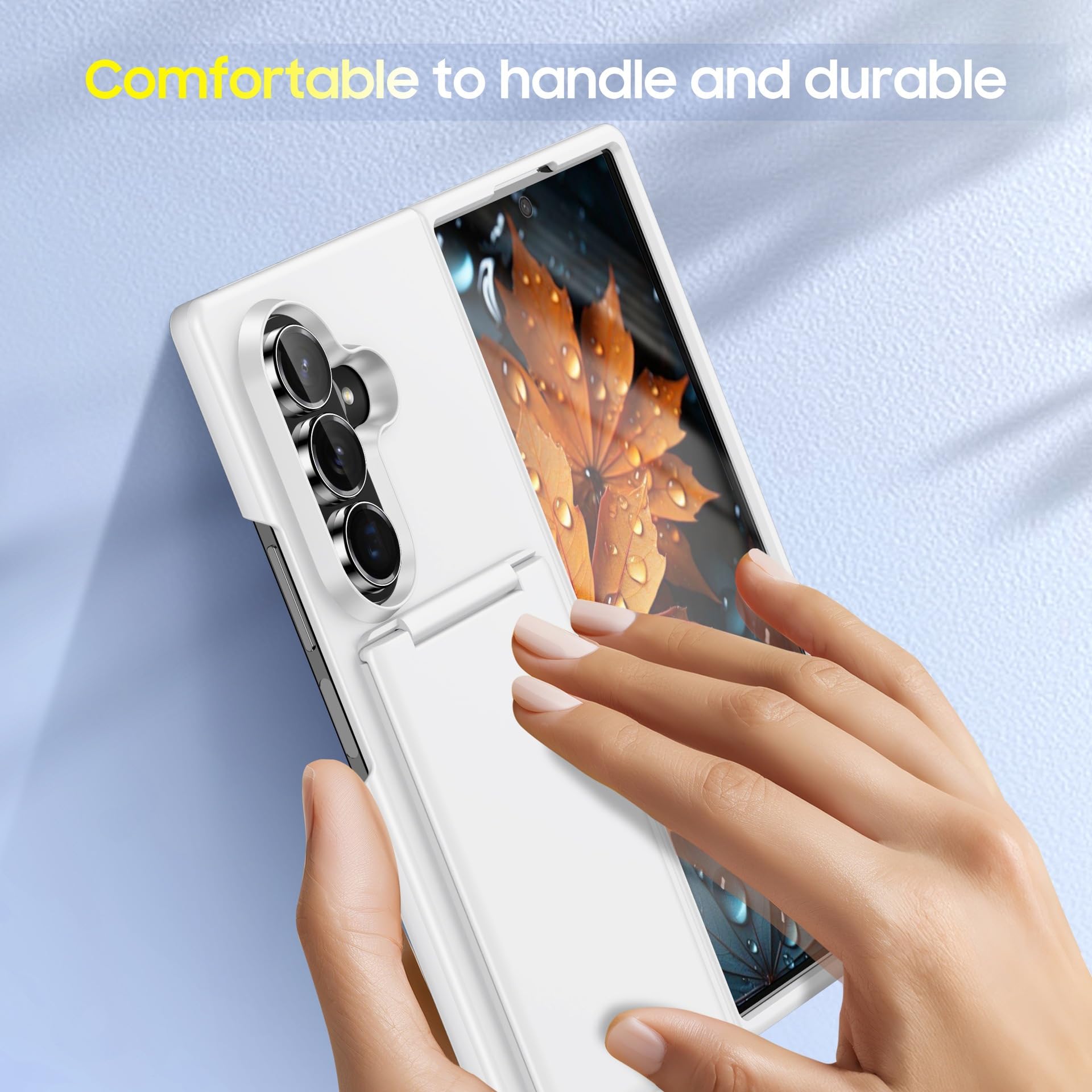 Custodia Opaca For Samsung Galaxy Z Fold 8 Ultra, Slot For Schede Funzione Supporto Flip Custodia Elegante Guscio Di Protezione Anti-impronta(Clear)