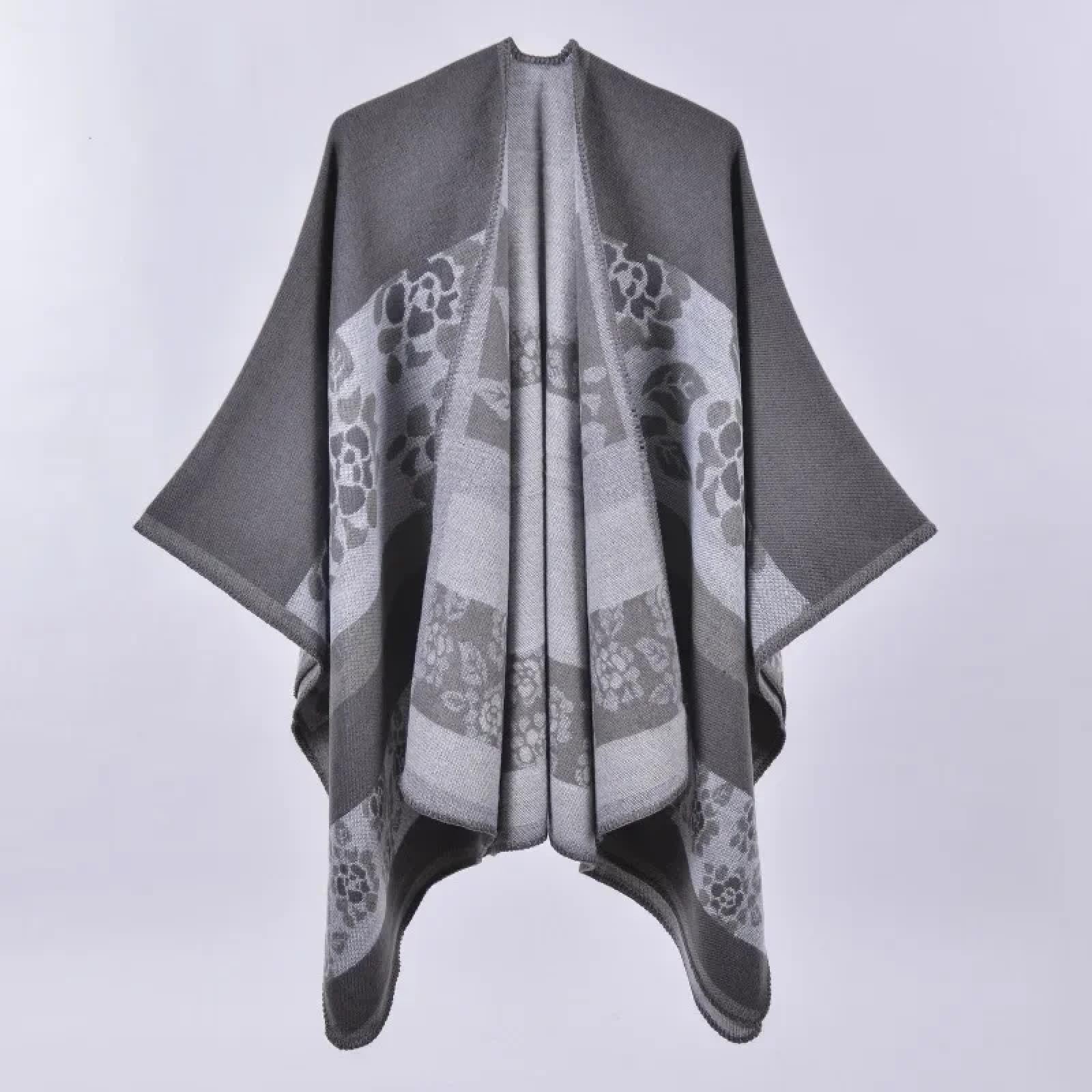 Schals Tücher Halstuch Scarf Herbst Und Winter Schal Plaid Reise Schal Imitation Ethno-Stil Split Verdickt Mantel Für Frauen