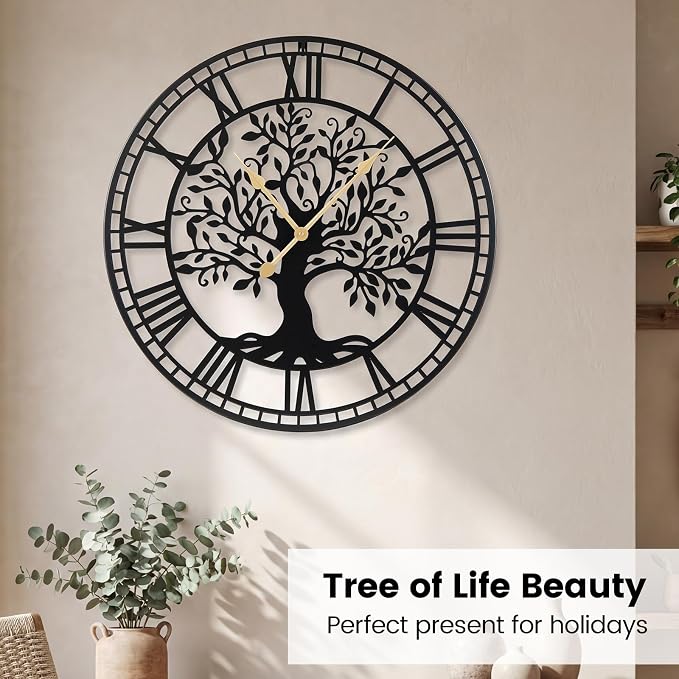 Reloj de Pared Grande Goplus Tree of Life 27 Pulgadas miniatura 7