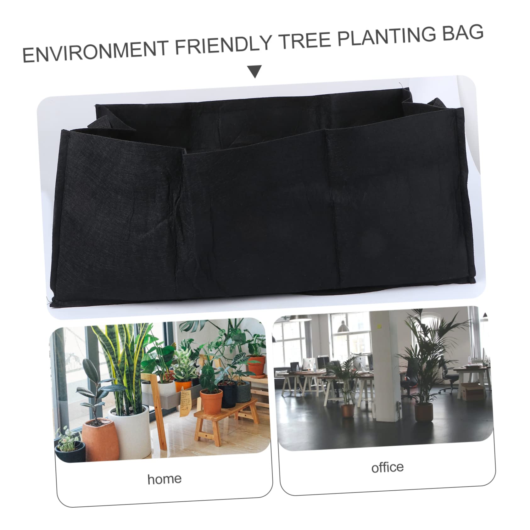 UKCOCO 6 Stück Stofftöpfe Anlage wachsender Beutel Taschen wachsen groß Pflanztaschen gartenwerkzeuge Garten wergzeug pflanzfass gemüse Wachstumssack Pflanzenwachstumsbeutel Black