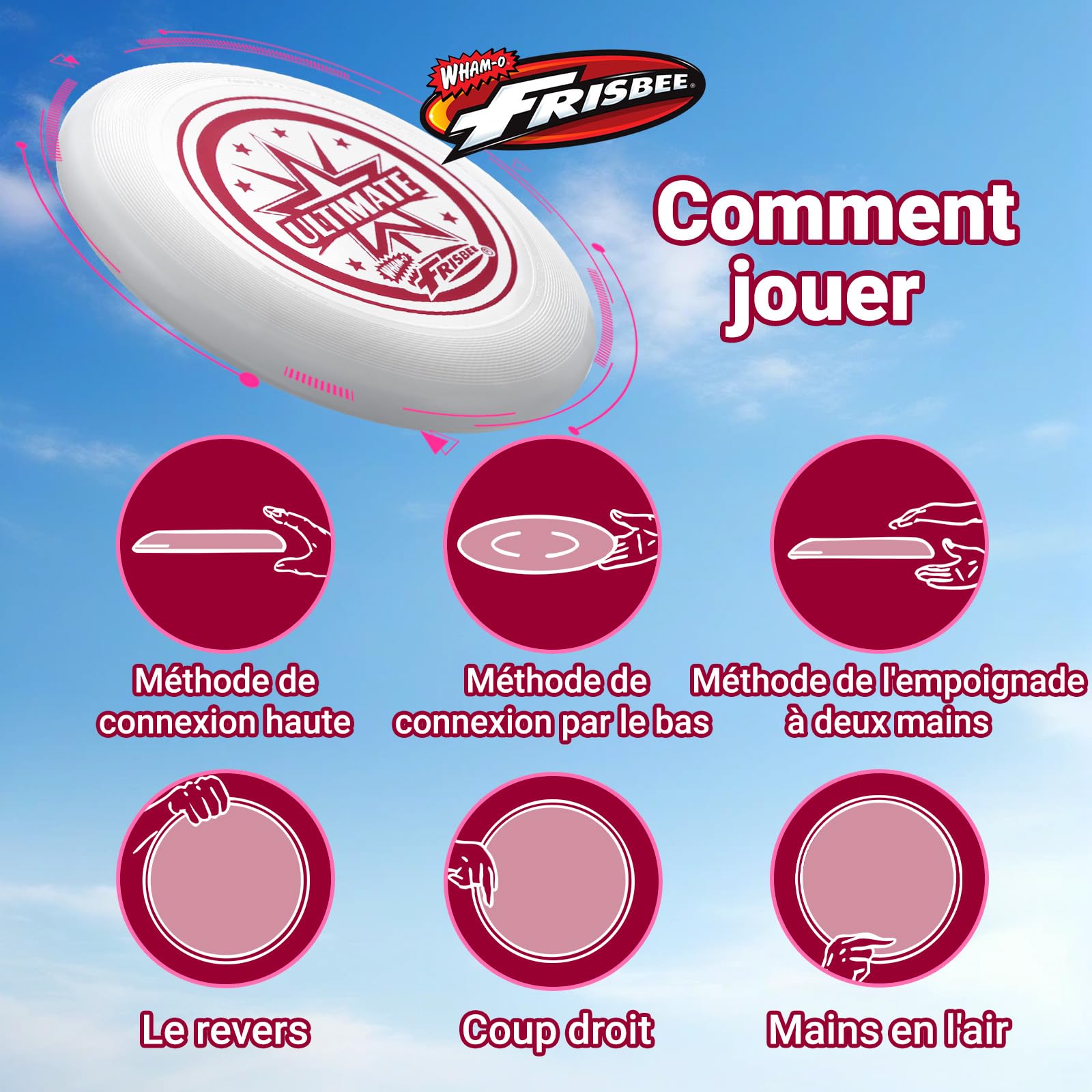 Frisbee Disque Volant Officiel Ultimate de 175 g, Disque d'entraînement Professionnel de 27,4 cm pour compétition et Plaisir en Plein air