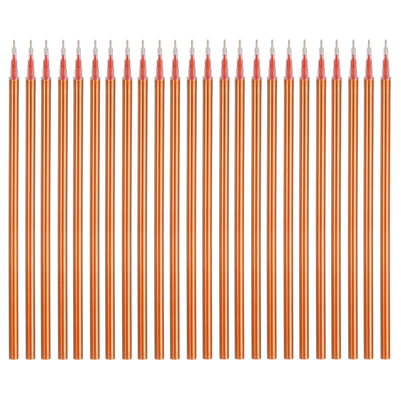 PATIKIL 24Pack 0.5mm Gel Pen Refills for Coloring, Medium Point Gel Ink Pens Refills for Coloring Book Drawing Art Supplies Scrapbook Journaling, Orange