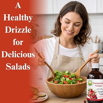 Basic Ayurveda Pomegranate Vinegar with Mother | 16.23 Fl Oz (480ml) | Naturally Fermented Fruit Vinegar | Herbal Wellness Tonic for Daily Routines & Culinary Use | No Added Sugar