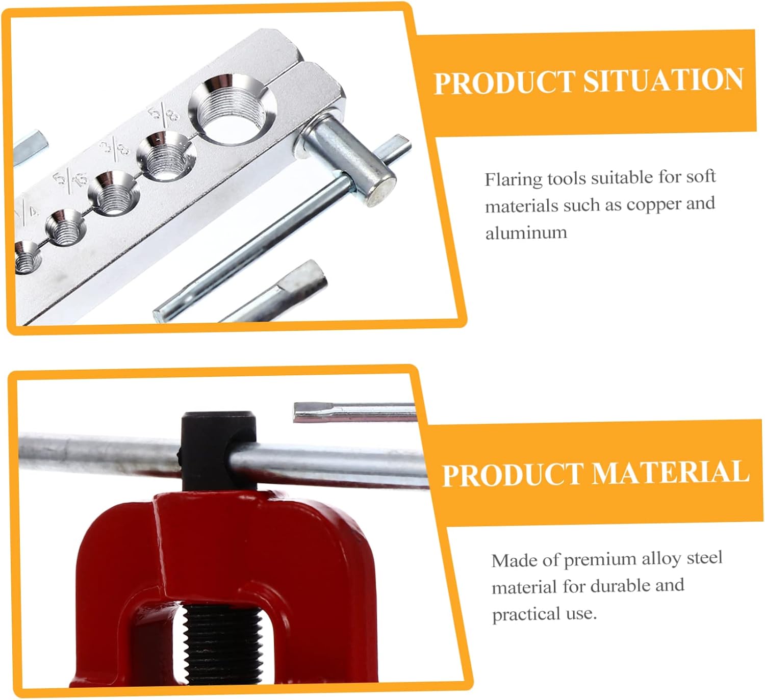 Cabilock 45Degree Heavy Duty Flaring Tool for Eccentric Cone for Refrigeration Gas and Brake Line Applications