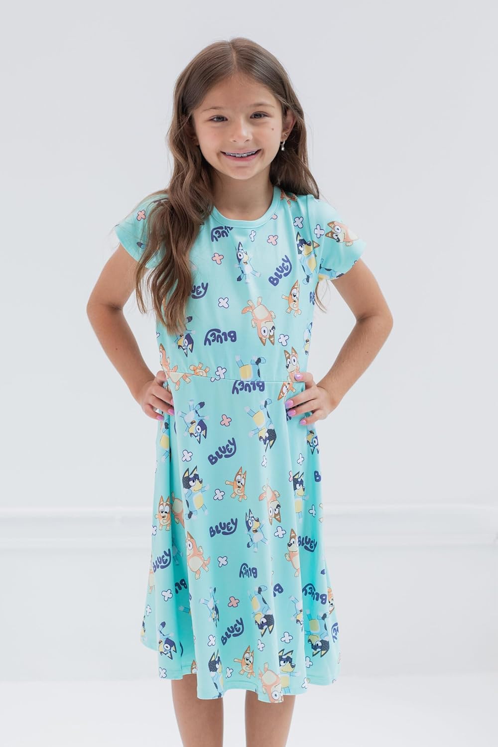 Bluey Mom Dad Bingo Girls 2 Pack Skater Dresses Toddler to Big Kid - Image 4