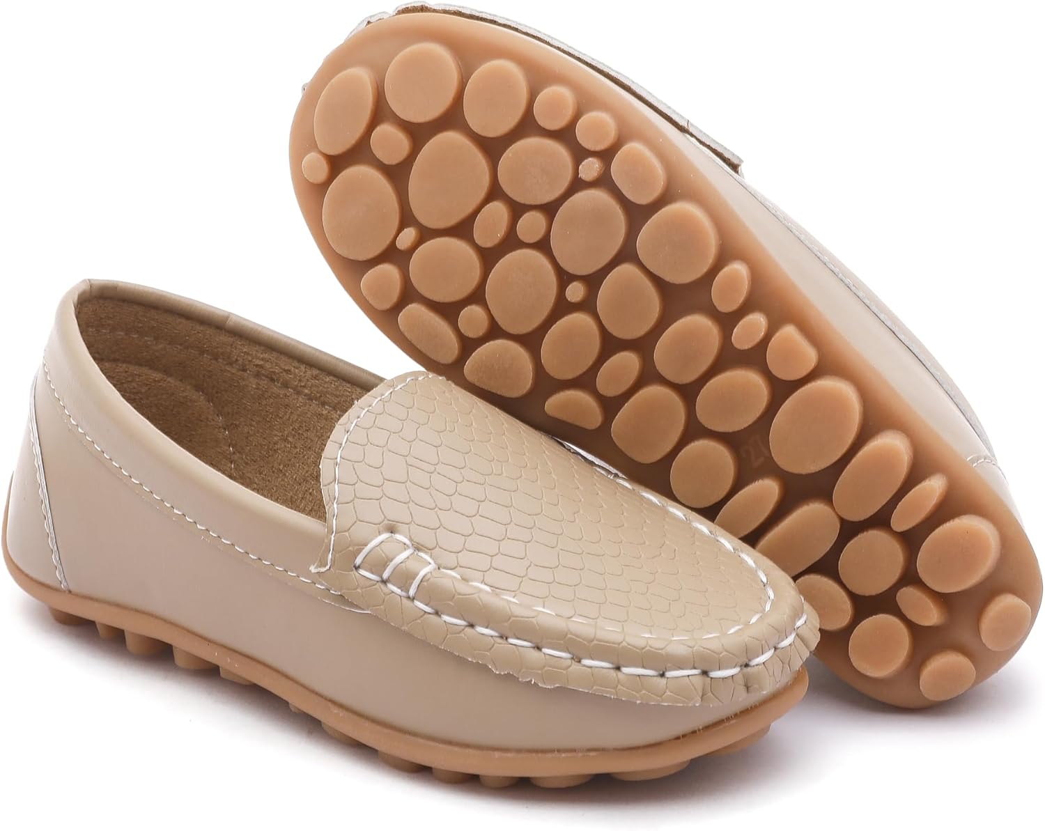 LONSOEN Toddler Little Kid Boys Girls Soft Slip On Loafers Dress Flat Shoes - Image 6