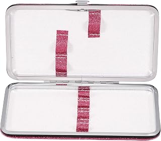 uxcell Tweezers Organizer,Eyelash Extension Tweezers Box,Glitter Burgundy
