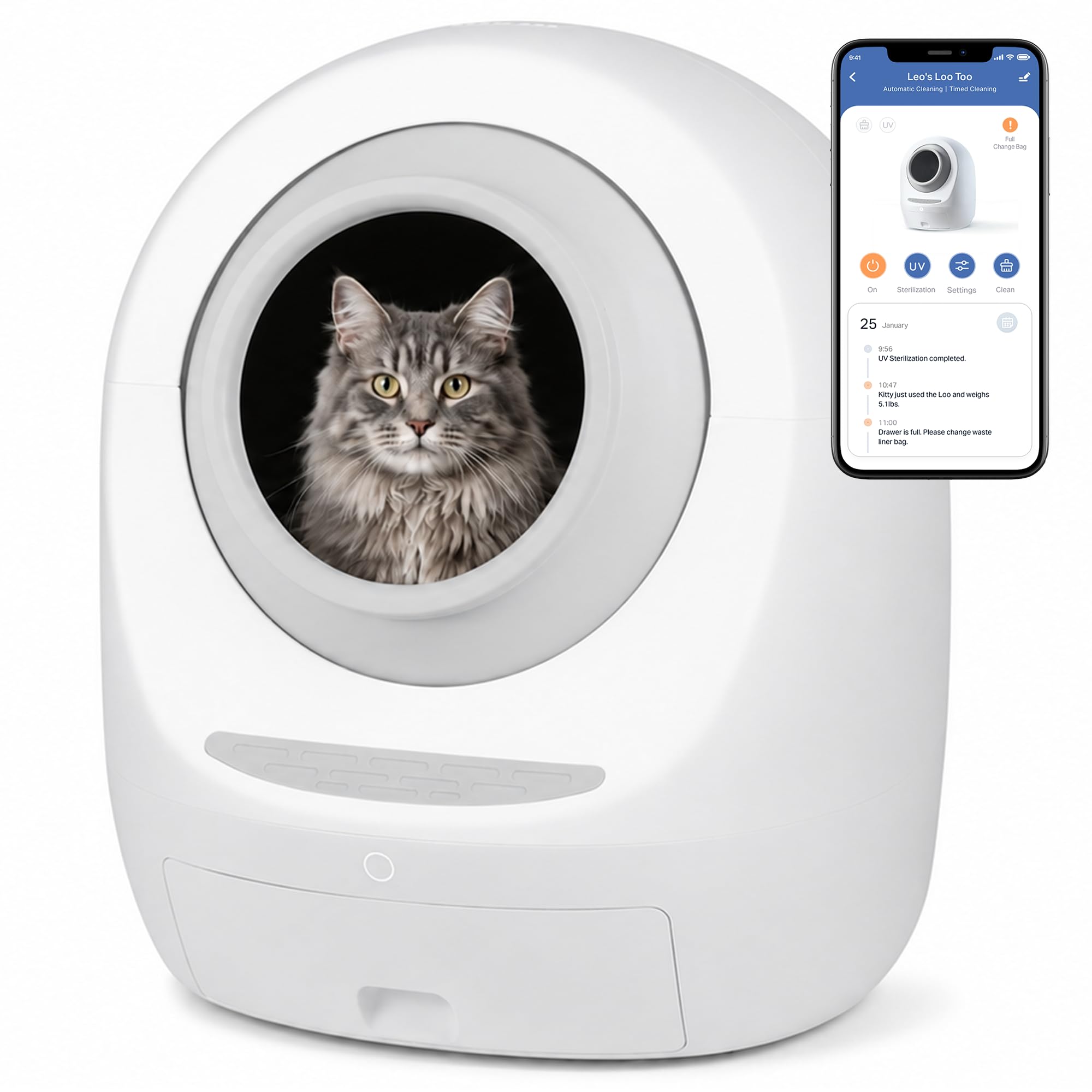 Casa Leo Automatic Self-Cleaning Cat Litter Box