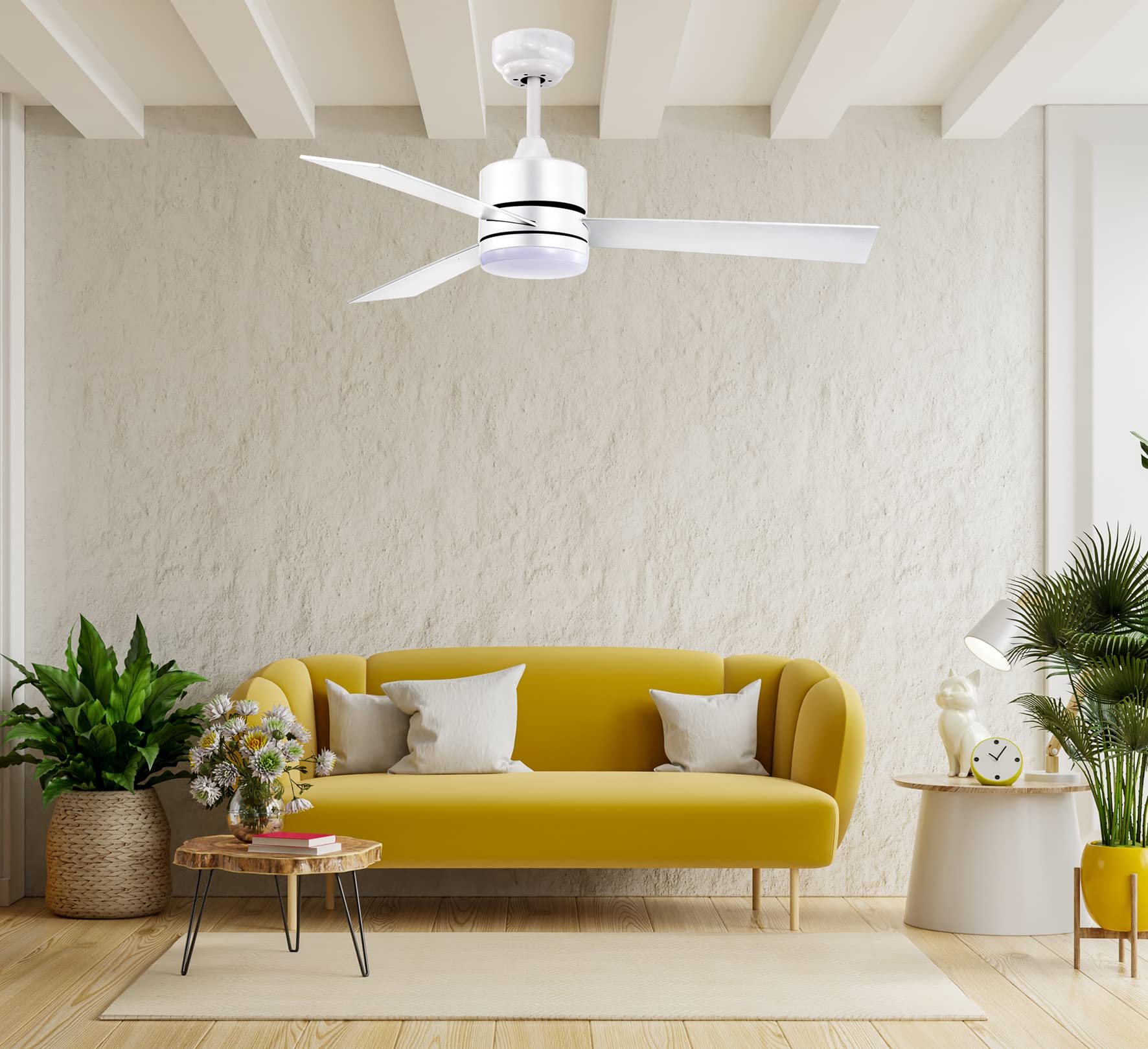 ESPARTA Ventilatore Soffitto Con Luce LED | Pale Retrattili | Telecomando | Bianco - Foto 3
