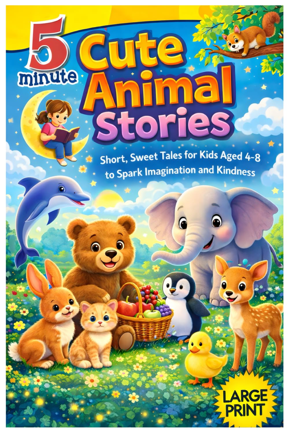 5-Minute Cute Animal Stories: 25 Sweet Tales for Kids Aged 4-8 to Spark Imagination and Kindness